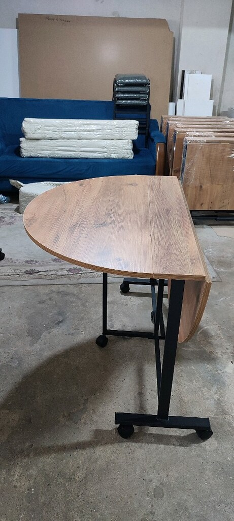 Okey masası tekerlekli Atlantik çam MDF 118cmx102cm yüksekliği 74cm - 6