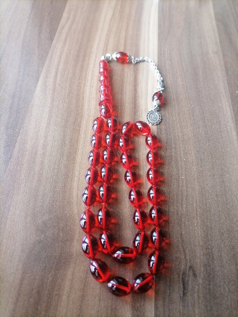 Ateş Kehribar Tesbih - 2