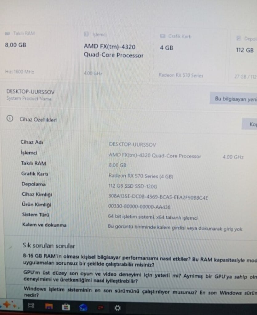 Oyun Bilgisayarı Kampanyası. Ssd Diskli. Valorant Kurulu - 2