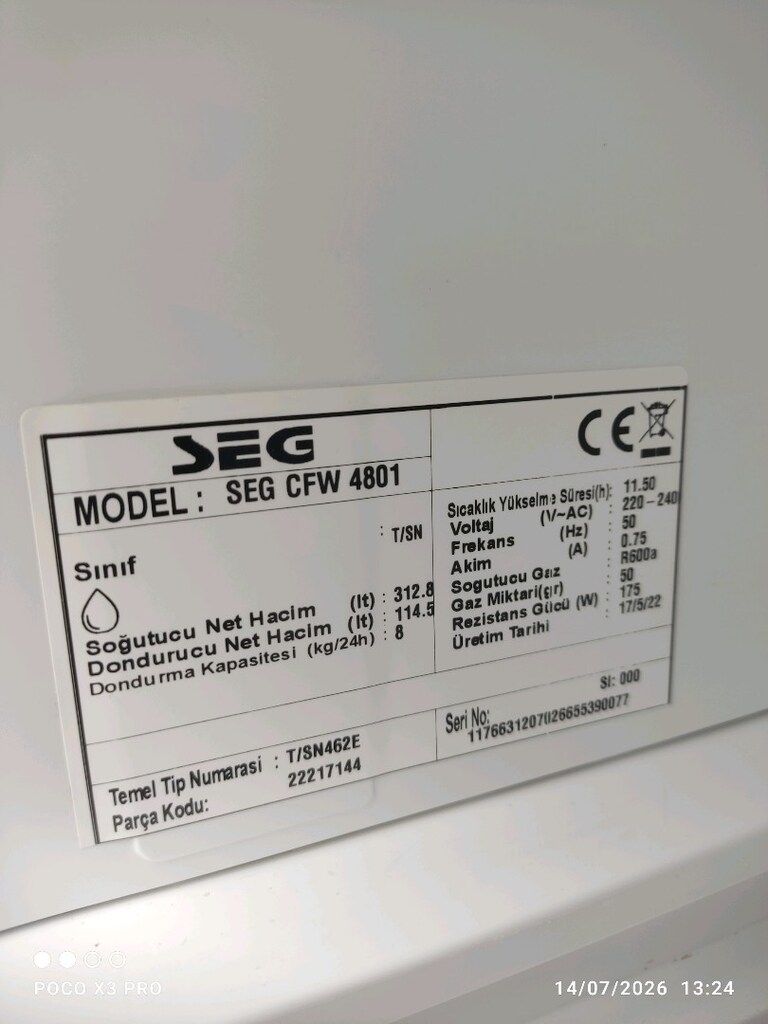 Vestel SEG marka buzdolabı sıfır ayarında - 10