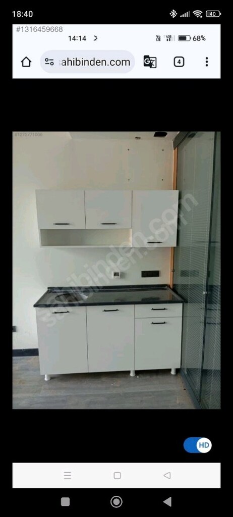 150 cm mutfak dolabı ve paslanmaz çelik evyeli mermerit tezgah - 9