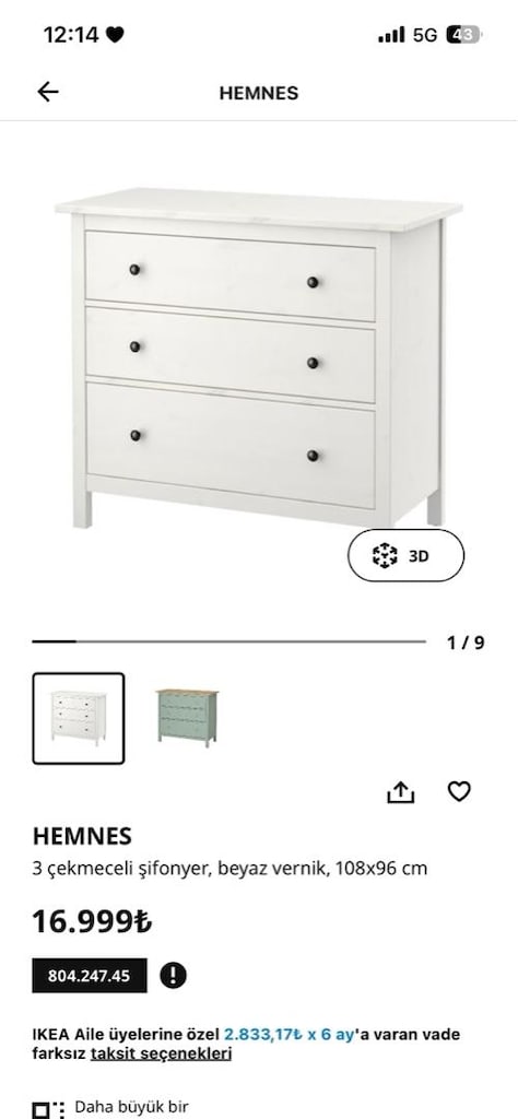 ikea hemnes şifonyer - 4