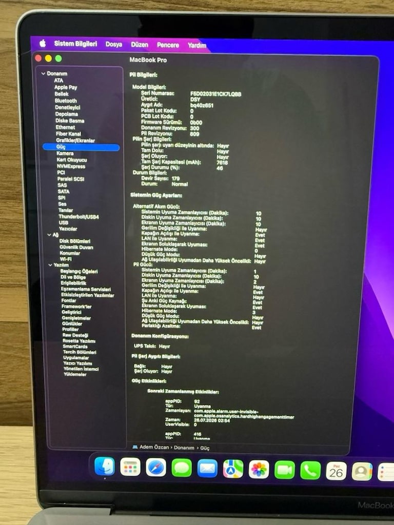 MacBook Pro / i9 / 16 inç / 16 GB Ram / 1 TB Ssf - 3
