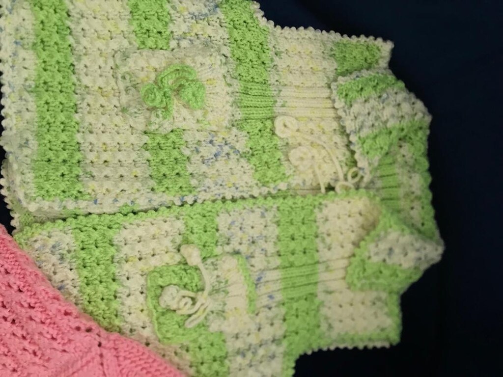 bebek çocuk örgü yelek elbise patik - 17