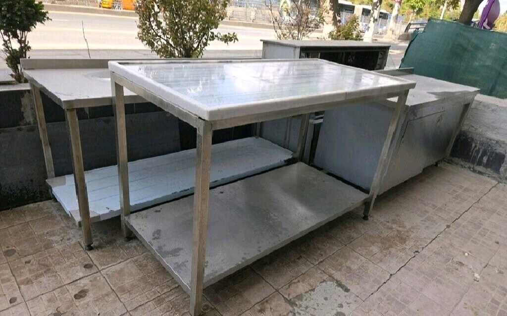 Mermerli Tezgah Hamur Açma Tezgahı Endüstriyel Çalışma Tezgahı - 2