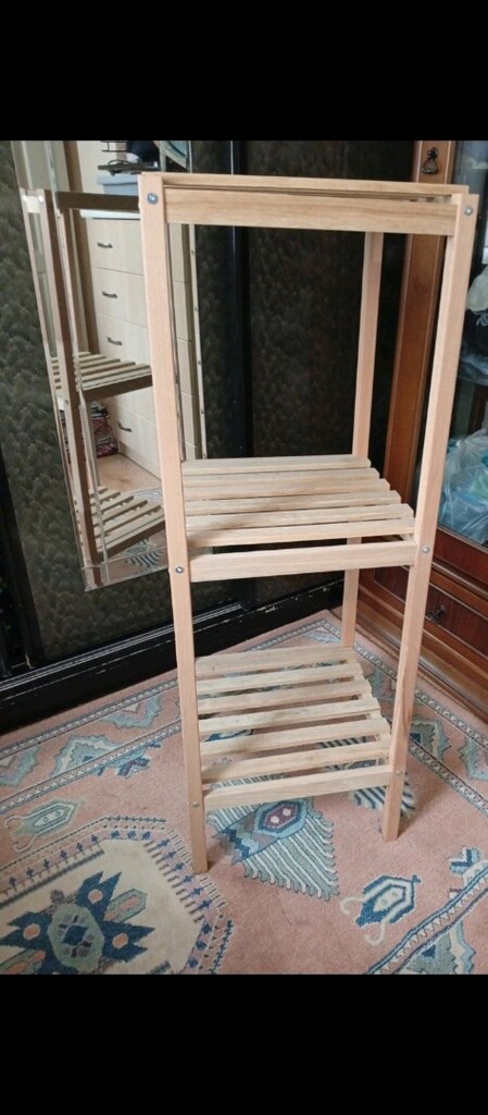 bienwood ahşap 3 katlı banyo rafı - 3