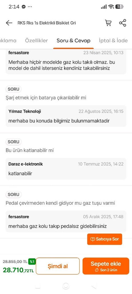 RKS 1 s Elektrikli bisiklet renk siyah ve şarjı - 14