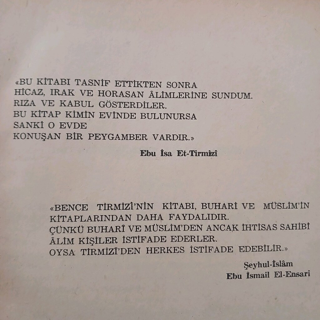 SÜNEN-İ TİRMİZİ TERCEMESİ - 3