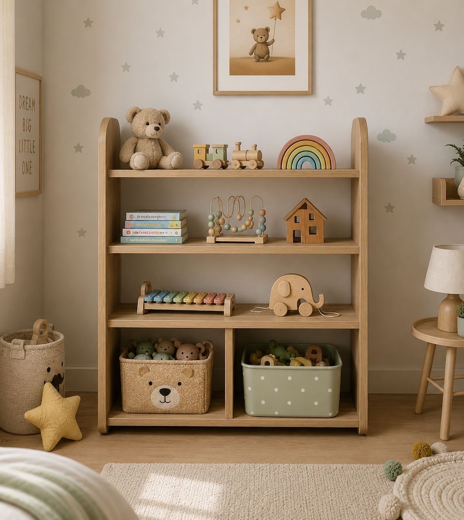 MONTESSORİ OVAL KENARLI OYUNCAK DOLABI - 3