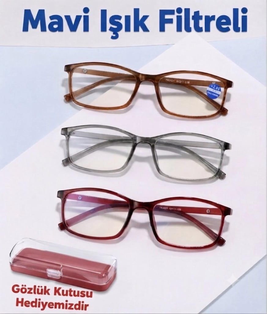 Esnek Hafif Erkek Kadın Okuma Gözlüğü - 12