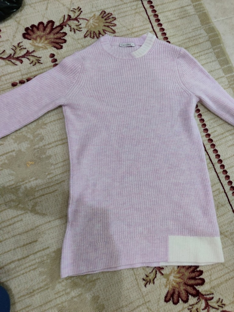 Yepyeni LCW Modest Lila/Beyaz Yumuşacık Triko (XS) - 5
