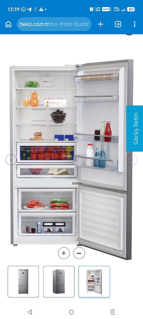 674581 EI No Frost Inox Leke tutmayan Buzdolabı - 3