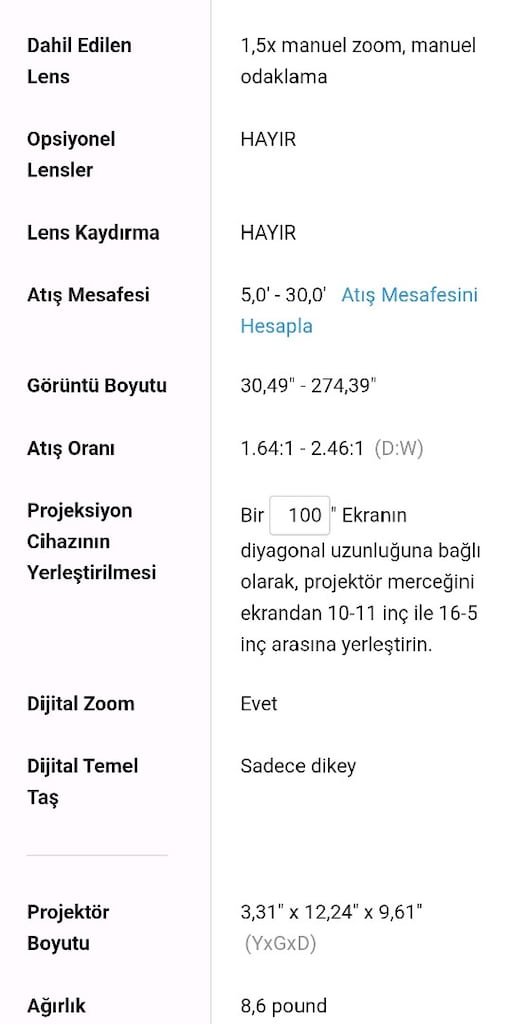 CASİO M141 led projektör.. - 8