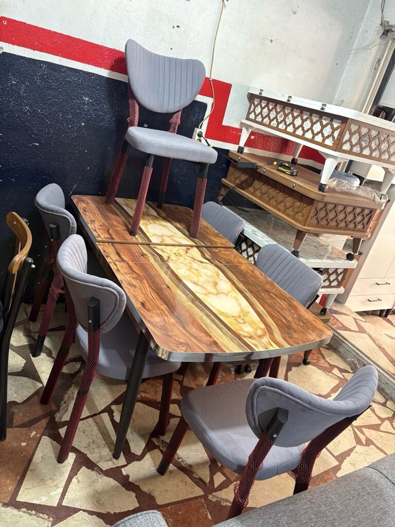 sıfır ürün kaliteli , 6 kişilik yemek masası takımı - 5