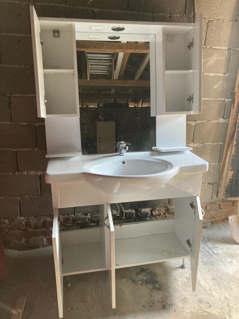 100 cm dolaplı lavabo - 3