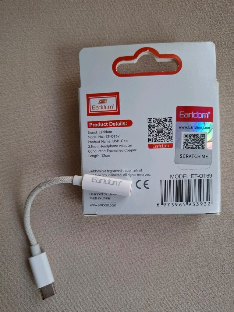 USB-C to 3.5mm AUX Adapter/EARLDOM - 2