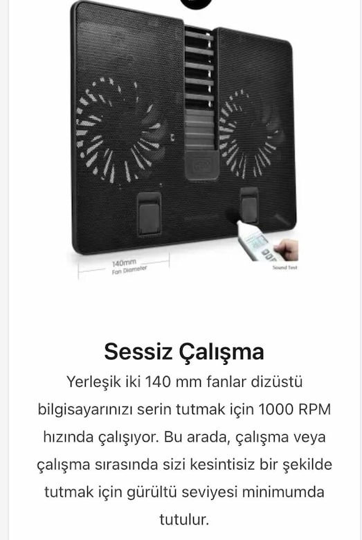 DEEPCOOL U PAL 140X140X15mm Fan USB Port Notebook Stand ve Soğutucu - 10