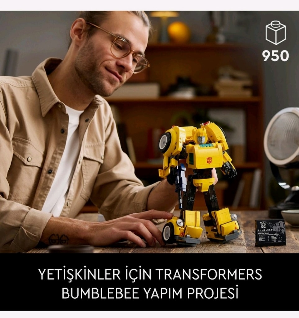 LEGO 10338 Icons Transformers Bumblebee figür Robot Aksiyon Yapım Seti - 7