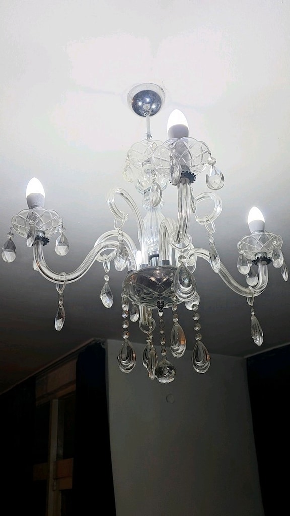 Antika 4 Adet Bohemia Kristal Avize - 4