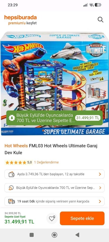 Hot Wheels FML03 Hot Wheels Ultimate Garaj Dev Kule - 9