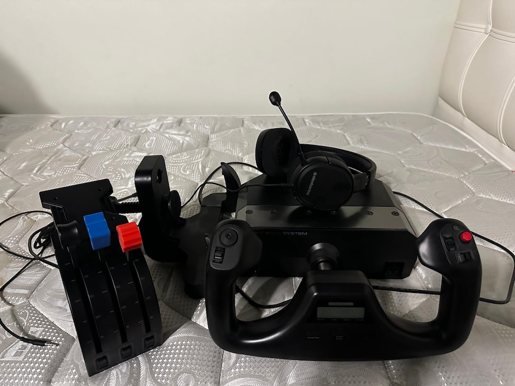 Logitech G Saitek PRO Flight Yoke System +Kulaklık (Tertemiz) - 7
