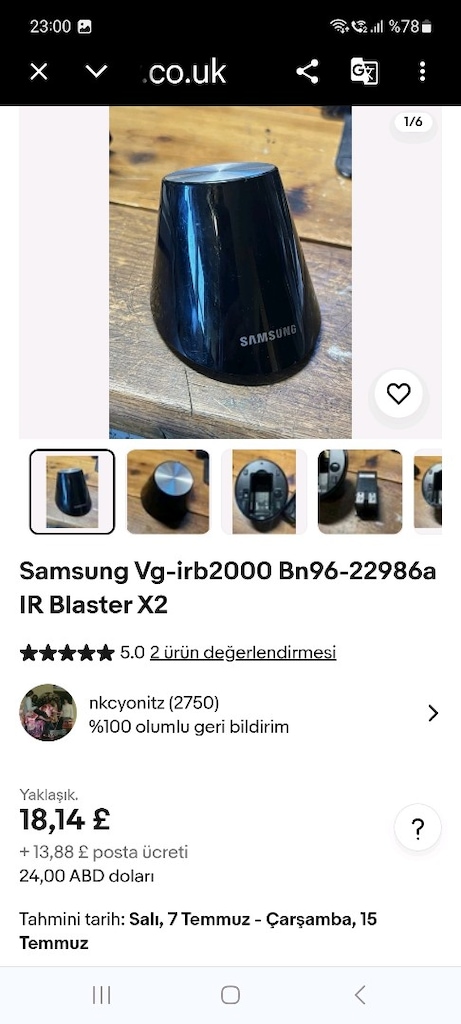 Samsung Vg-irb2000 Bn96-22986a IR Blaster X2 - 5