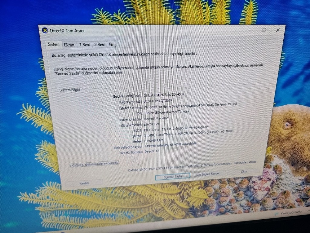 Temiz Komple bilgisayar - RX 6500 XT 4GB / i5 / 8GB RAM / HP Monitörl - 2