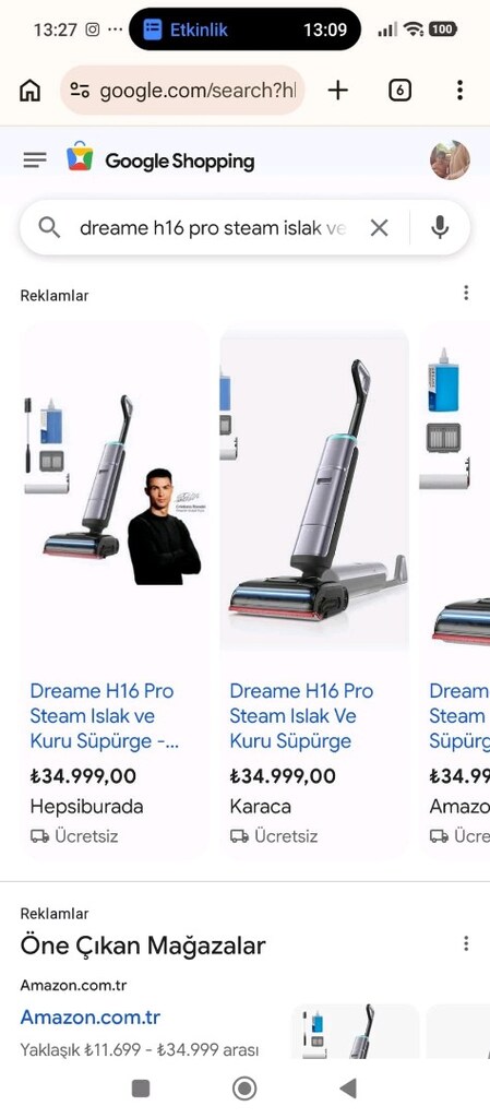 Dreama H16 Pro Islak Kuru kullanılmamış Garantili Süpürge - 3