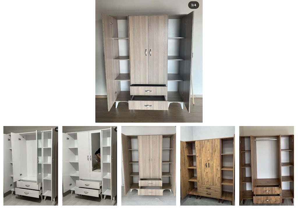 4 kapaklı elbise dolabı fpgwcngbtx - 6
