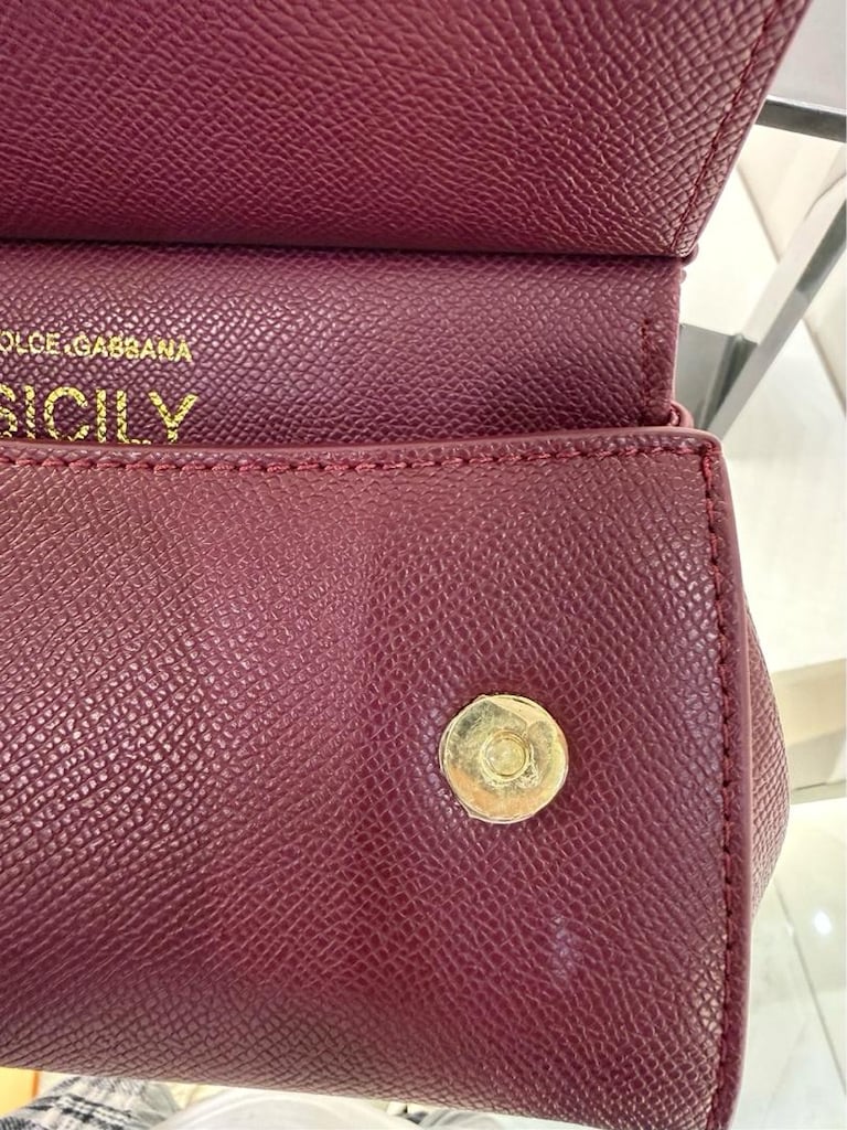 D&G Sicily Lüks Bordo El ve Omuz Çantası - 5