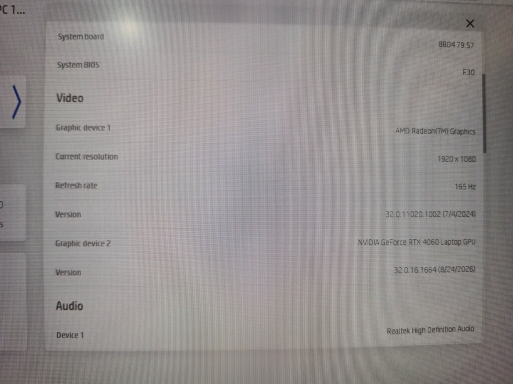 HP Victus 16 - RTX 4060 8GB 120W / Ryzen 7 7840HS / 32 GB DDR5 - 7