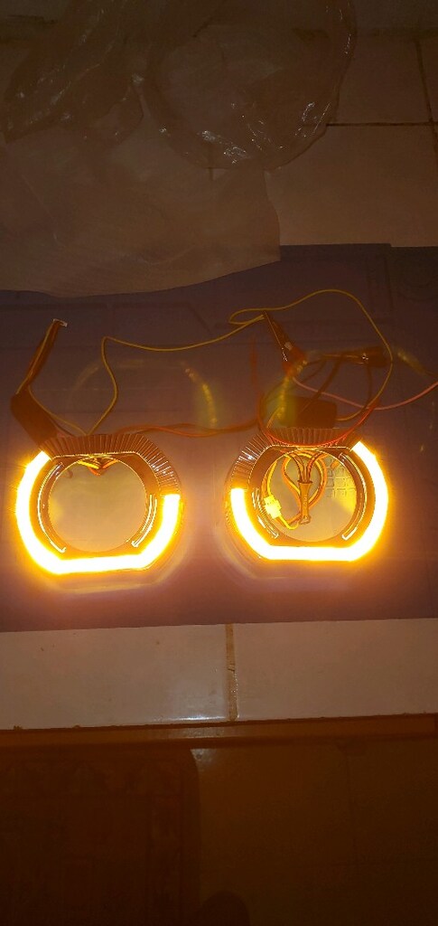 2.5 inç C led Angel mercek kapağı çift renk - 5