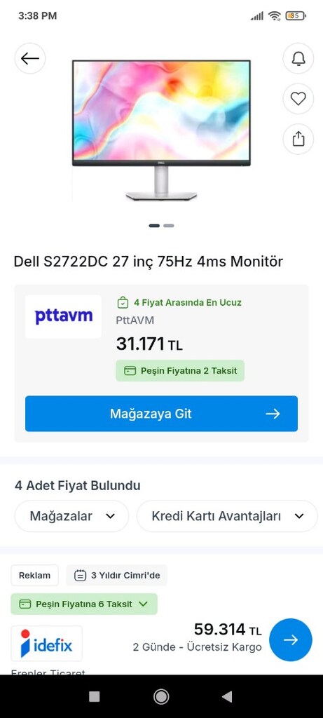DELL S2722DC. Bu fiyata en iyi ofis monitoru. aciklamayi okuyun. - 6