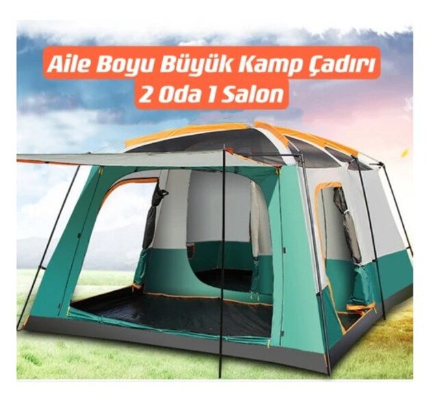 Shufa Aile Boyu Büyük Kamp Çadırı 2 Oda 1 Salon 420*305*200 cm