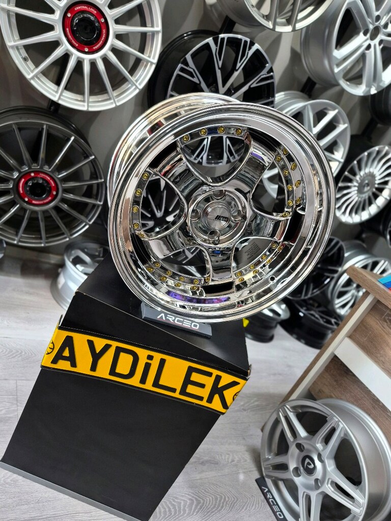 17 İNÇ SSR KROM JANT ÖN 7.5J ARKA 9J GOLD DETAYLAR 4×100 BİJON ÇAPINDA - 4