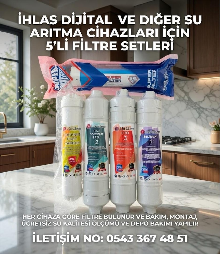 İhlas Su Arıtma Cihazlarına uyumlu filtreler dijital ve standart - 12