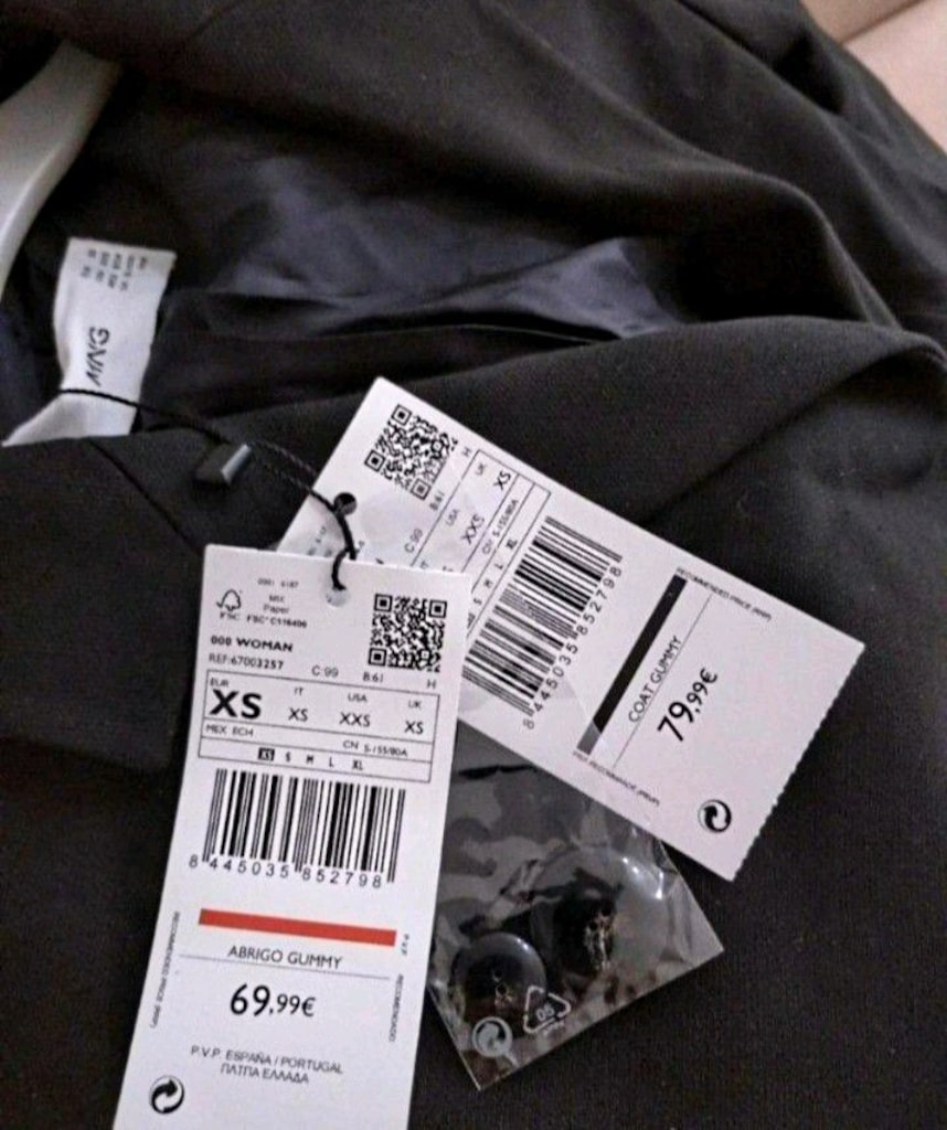 Mango Siyah Uzun Blazer Kaban / Ceket - Sıfır Etiketli — görsel 5/9