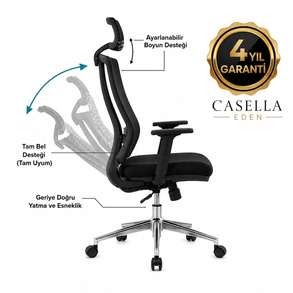 525/Çalışma / Oyuncu / Müdür / Yönetici / Ofis Koltuğu Sıfır / 525 - 2