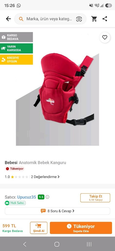 Bebesi Anatomik Bebek Kanguru Taşıma Aparatı - 4