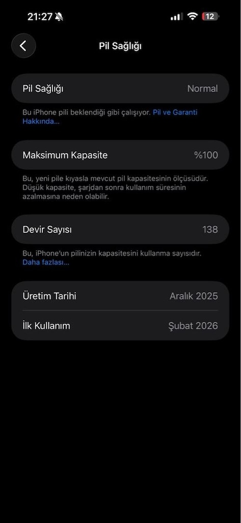 Pili 100 Sıfır Ayarında Iphone 16 Plus - 5