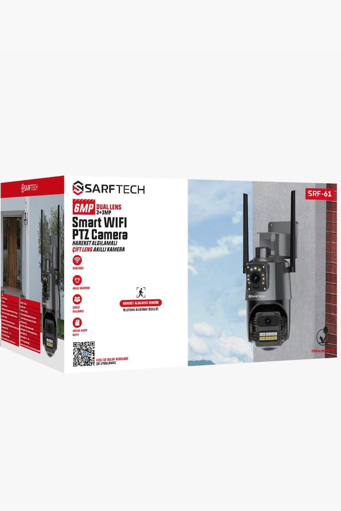 HAREKET TAKİPLİ SENSÖRLÜ 1080P IP WİFİ AKILLI TAKİP KAMERA SU GEÇİRMEZ - 4