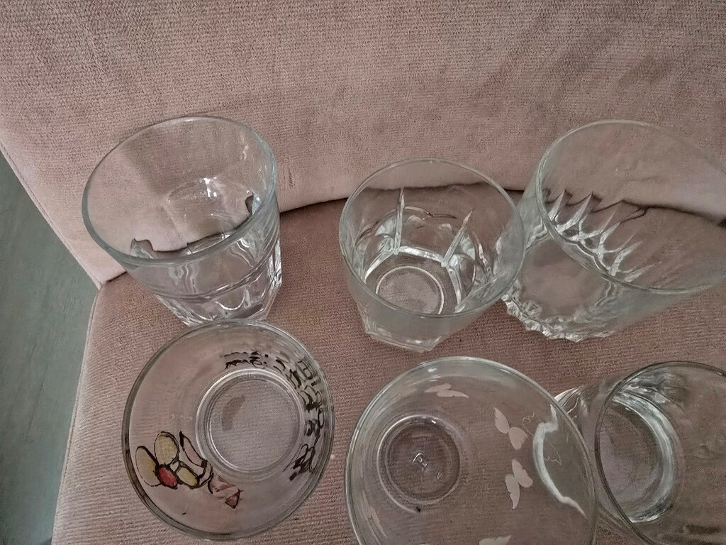 Çiçek ve saffet Desenli Cam Bardak 9 adet - 2