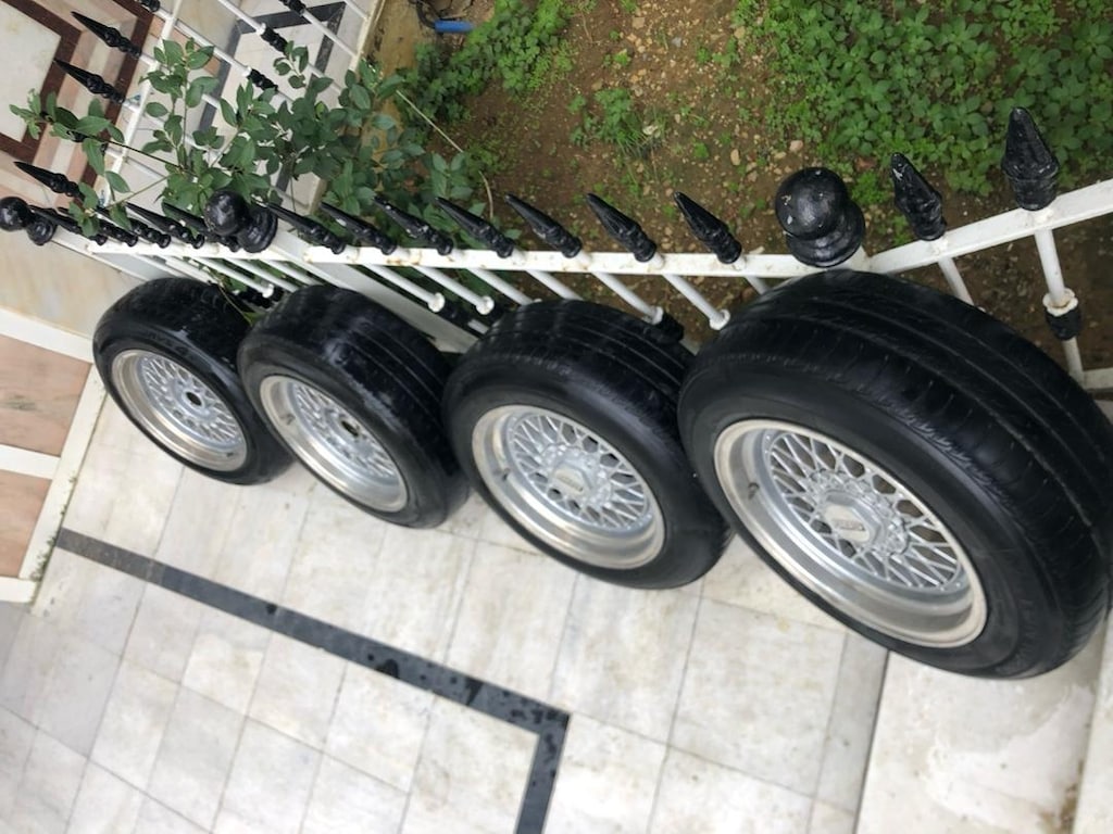 BBS RS 1.ÇELİKJANT DAYTONE LASTİK TAKIMI 195.65.15..4X100 4X108 BİJON - 2
