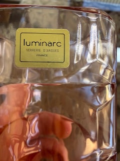 Vintage Luminarc Üçgen Pembe Vazo 17cm - 2