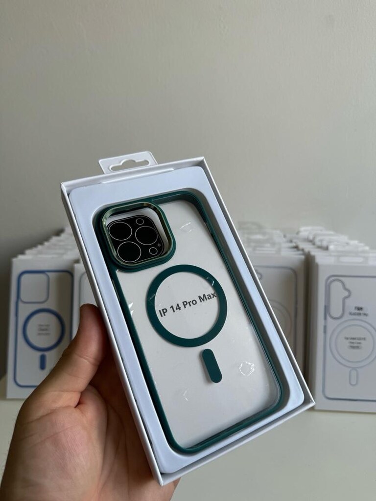 Apple 14 Pro Max Kılıf Magsafe Kılıf Yeşil - 3
