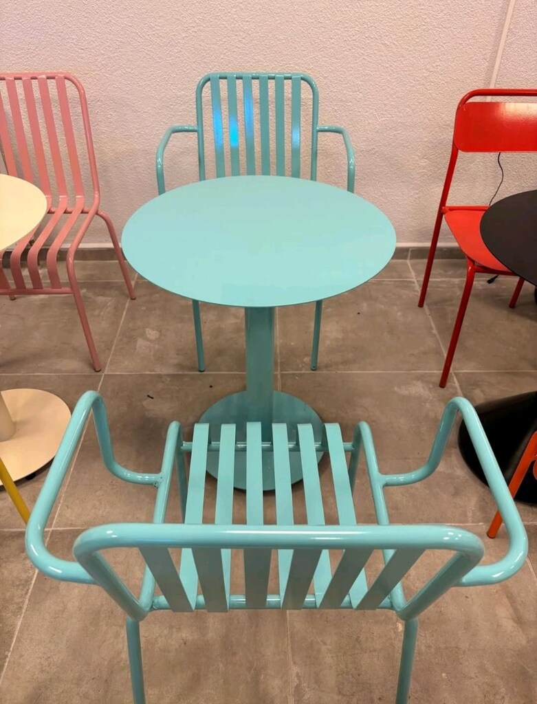 CAFE DIŞ MEKAN MASA SANDALYE TAKIMI, KOMPLE DEMİR MASA SANDALYE - 3