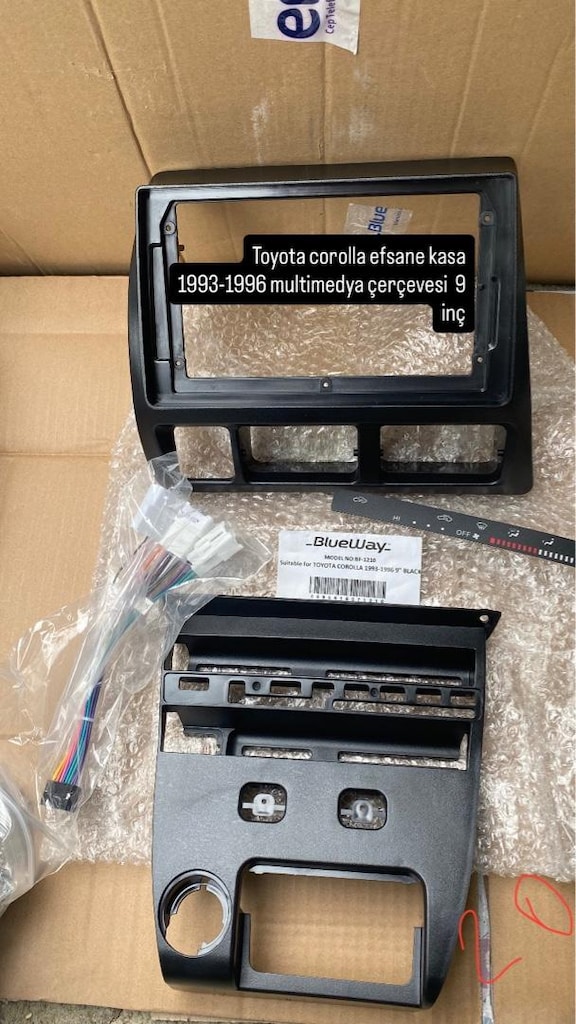 Toyota corolla efsane kasa 1993-1996 multimedia çerçevesi sıfır ürün