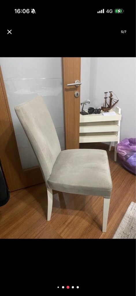 Beyaz konsol ve yemek masası takımı - 6
