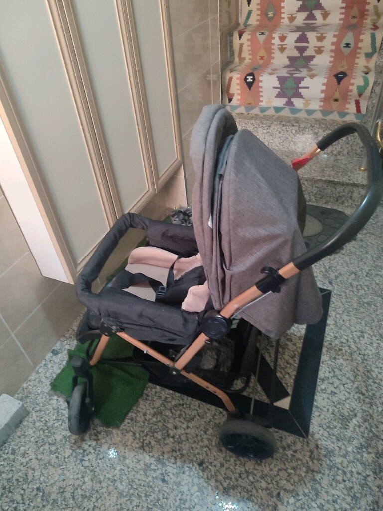 4 baby olympus siyah çift yönlü Bebek arabası - 5