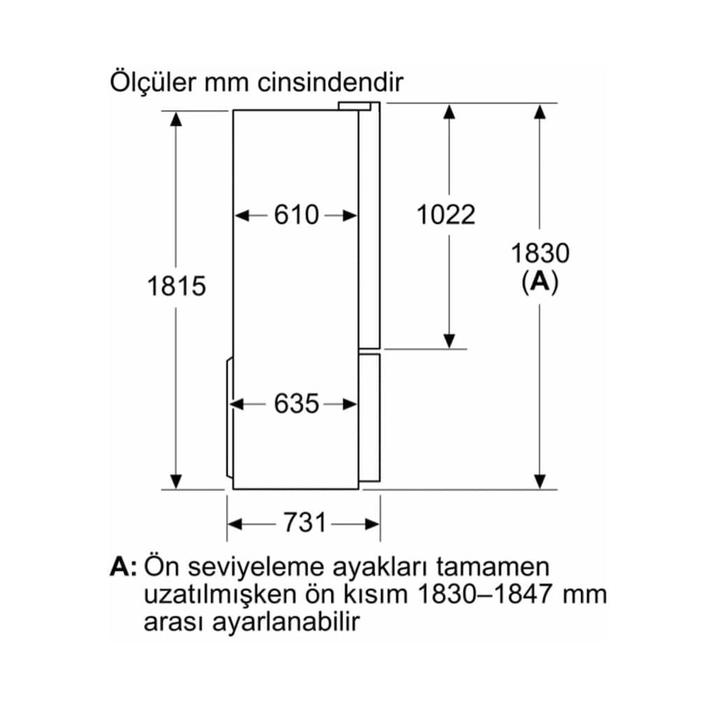 BOSCH KFN96VPEA E Enerji Sınıfı 605 L No-Frost Gardrop Tipi Buzdolabı - 7